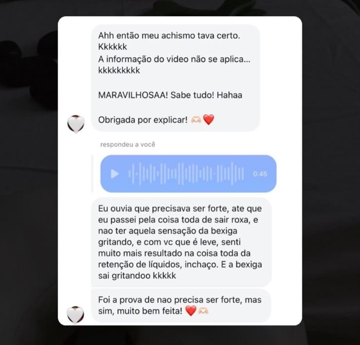Print de conversa de cliente
