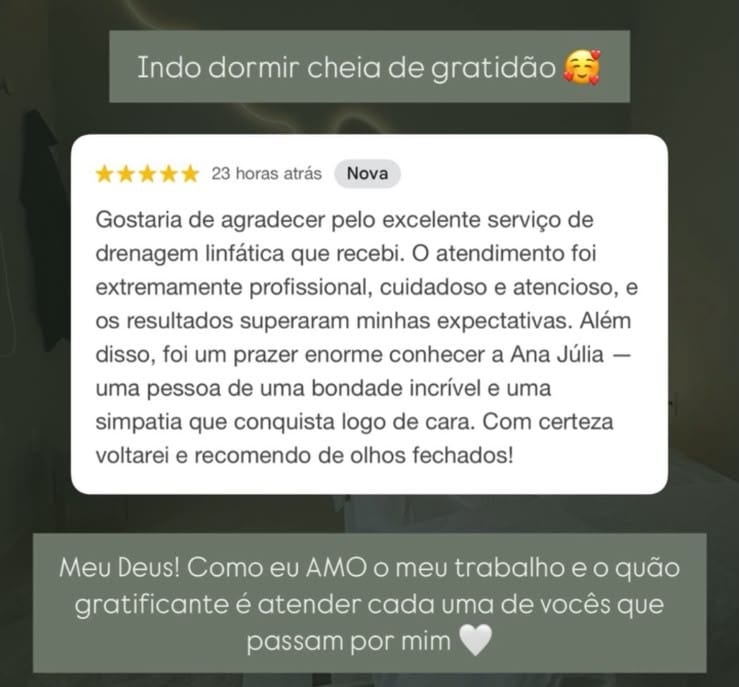 Print de avaliação de cliente com 5 estrelas